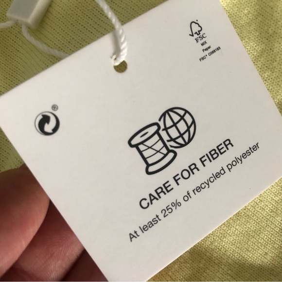 Zara Yellow Top Made of Flocked Cotton - Picture 7 of 8